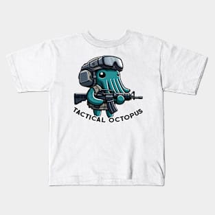 Tactical Octopus Adventure Tee: Where Intelligence Meets Style Kids T-Shirt